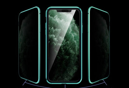 Double-sided glass Magneto mobile phone case with clear protective front and back panels