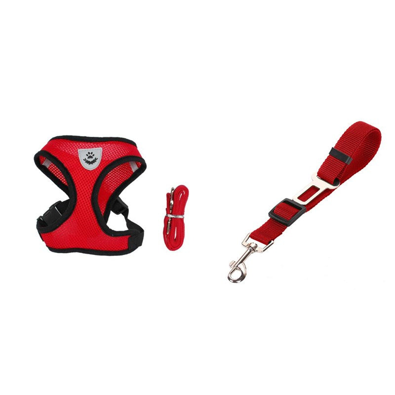 Pet car seat belt pet leash with adjustable safety strap for dogs and cats