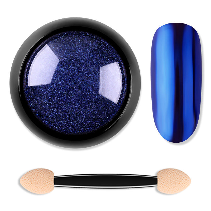 Nail glitter powder in a fine, sparkling texture for decorative nail art designs