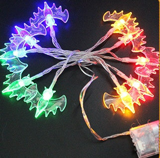 Halloween pumpkin LED string lights lantern decoration in orange with glowing lights