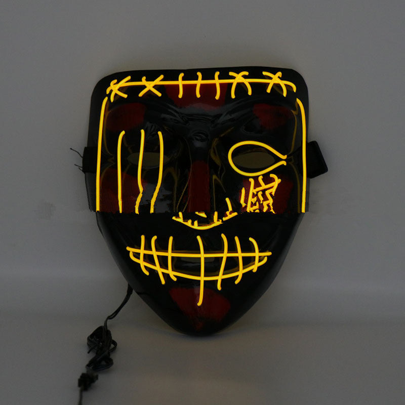 Halloween scary face hood mask with eerie facial details and full head coverage