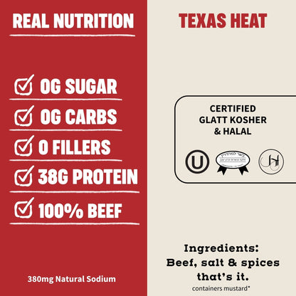 Primal Krisp TEXAS HEAT snack bag with spicy seasoning and crunchy texture, featuring bold Texas-inspired flavors.