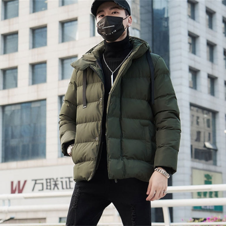 Men's winter fleece padded jacket with thick insulated heating clothing design