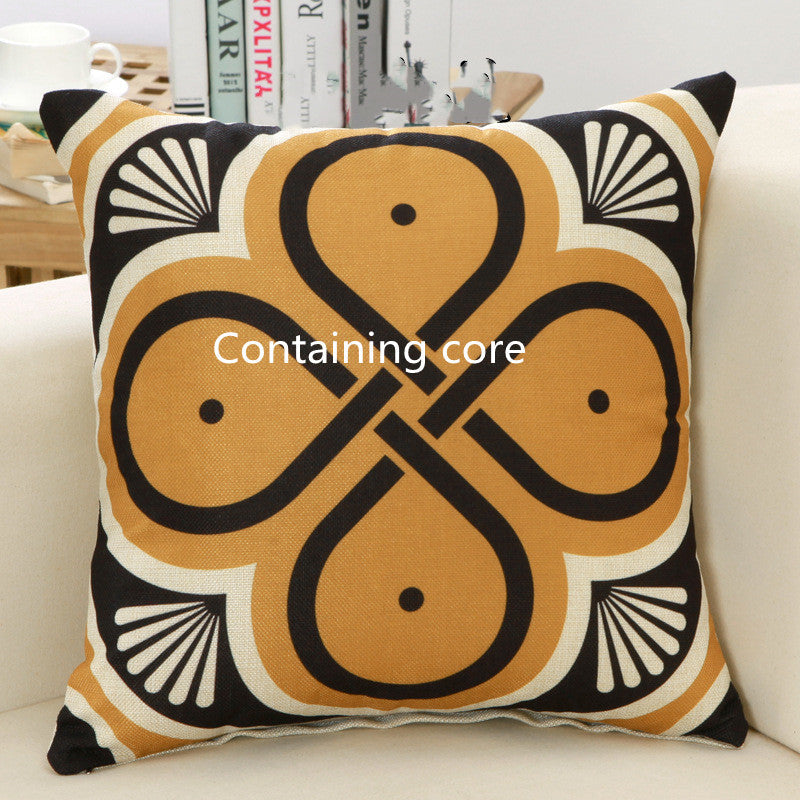 Cushion cover sofa backrest pillow by My Store, shown in a simple fabric design