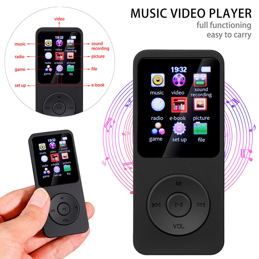 MP3 Walkman Student Edition touch Bluetooth MP4 ebook player with compact digital media player design