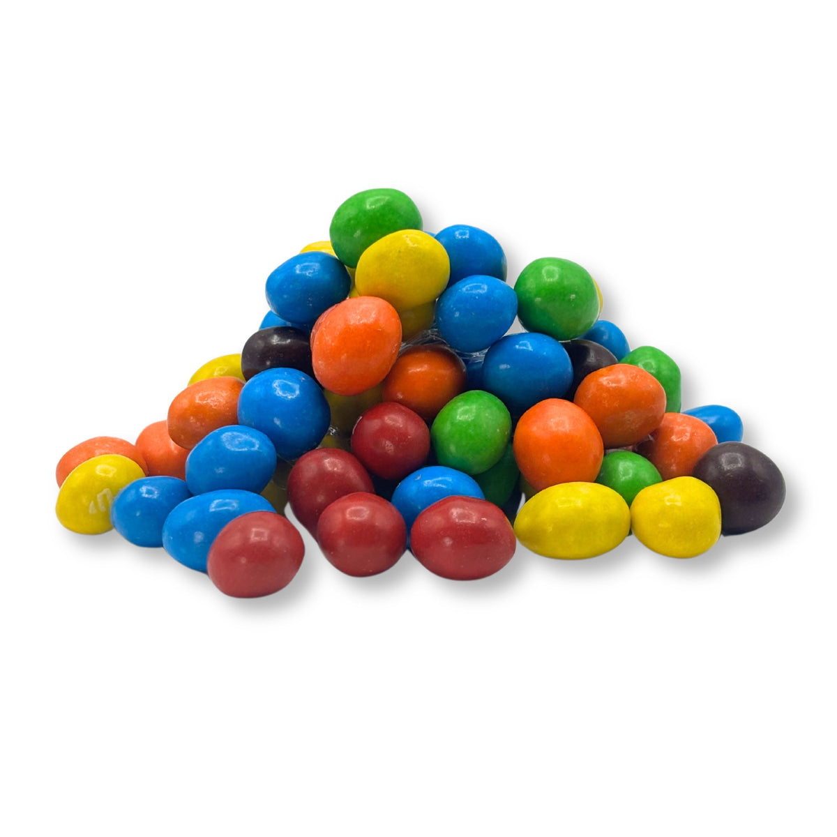 M&M's Peanut Milk Chocolate Candy in bulk, featuring colorful coated chocolate candies with peanut centers on a white background.