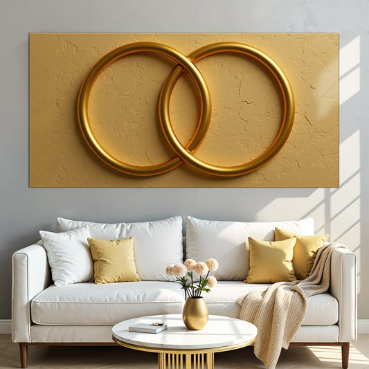 Sacred Union wall art canvas by Tailored Canvases featuring a spiritual, abstract design in warm tones.
