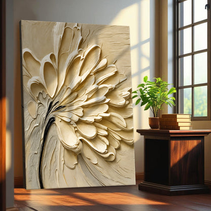 Colorful flower splatter canvas wall art by Tailored Canvases featuring vibrant floral abstract design on stretched canvas.