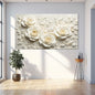Abstract floral canvas wall art by Tailored Canvases featuring vibrant, colorful floral and abstract design on textured canvas.
