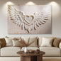 Abstract Wings of Love canvas wall art by Tailored Canvases featuring colorful wing design on a textured canvas surface.