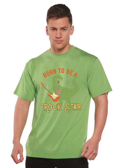 Men's Spun Bamboo Born To Be A Rock Star graphic T-shirt with short sleeves in bamboo viscose and organic cotton.