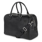 Black Bugatti Collections Colombia Duffle Bag with sturdy handles and spacious main compartment, shown at an angle.