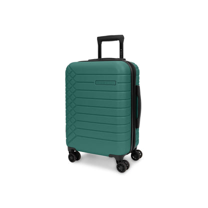 Dark blue Bugatti Collections Mecca 2-piece luggage set with hard-shell design and retractable handles, viewed from an angled perspective.