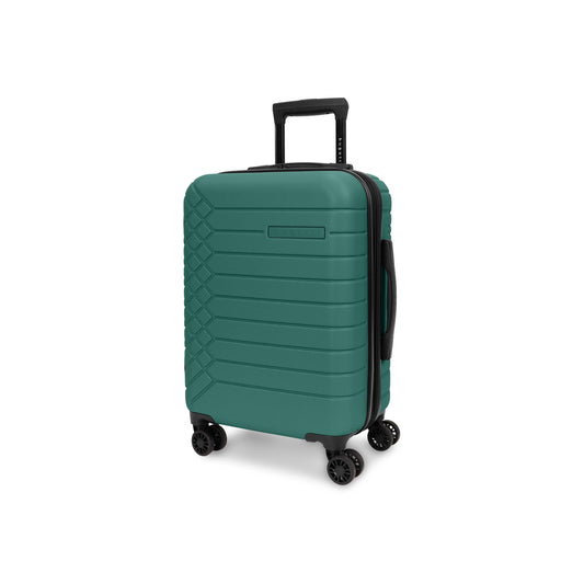 Dark blue Bugatti Collections Mecca 2-piece luggage set with hard-shell design and retractable handles, viewed from an angled perspective.