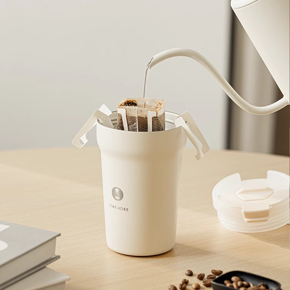 Timemore Travel Tumbler in black with a sleek design, ideal for home and garden use, featuring a durable, portable build.