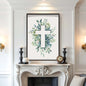 Canvas wall art featuring an evergreen cross and faith-themed design by Tailored Canvases, suitable for religious home decor.