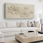 Abstract floral wall art on canvas by Tailored Canvases, featuring vibrant, colorful flower and leaf designs for modern home decor.