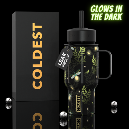 Coldest 6.7oz insulated bottle with sleek design, featuring a secure lid and durable stainless steel construction.