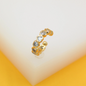 Gold filled CZ heart-shaped ear cuffs from MIA Jewelry, stylish and modern earrings for a unique jewelry look.