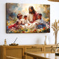 Jesus With Children Faith Wall Art V