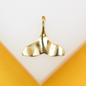 18K gold filled mermaid tail pendant charm by MIA Jewelry, detailed nautical design for jewelry accessories.