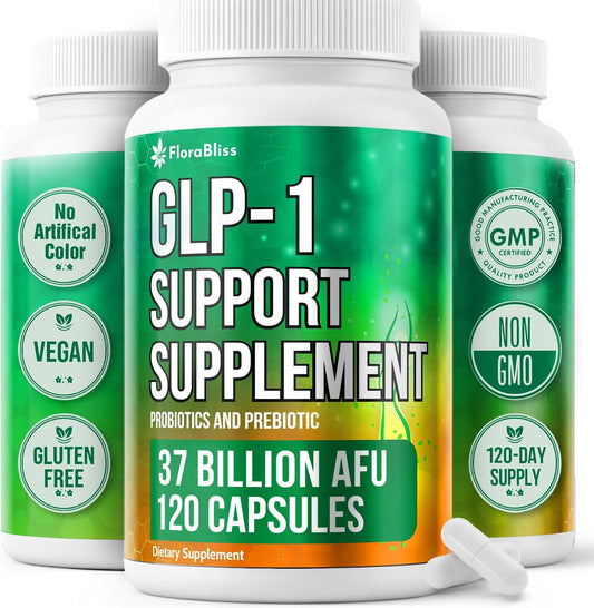 Natural Support Formula herbal supplement with probiotics, Akkermansia, chicory inulin, berberine, vitamin D, and B2 capsules.