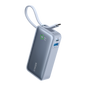 Anker Nano 30W power bank with built-in USB-C cable, portable charging device for smartphones and gadgets.