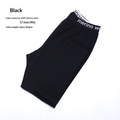 Women's merino wool base-layer pants, outdoor quick-dry tights in a close-up product view