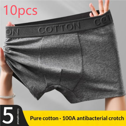 Antibacterial cotton boxer briefs for men in a high-end design, shown in a clean product image