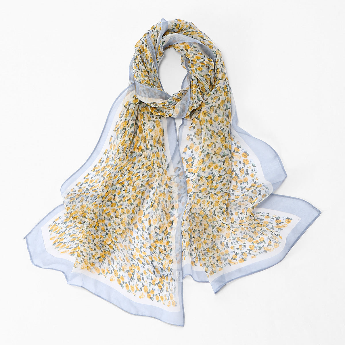 Floral elegant versatile women's outer shawl in a fashionable draped style