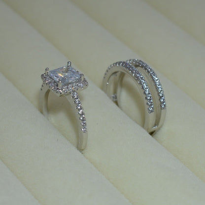 Women's versatile simple zircon ring with a sleek, minimalist design