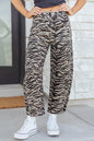 Hunter Printed Wide Leg Jeans by Threaded Pear featuring a stylish wide leg design with a printed pattern on denim fabric.