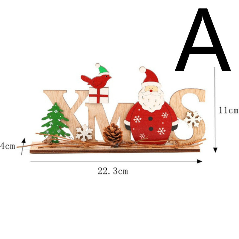 Wooden Christmas decorations pendant with festive holiday designmy store