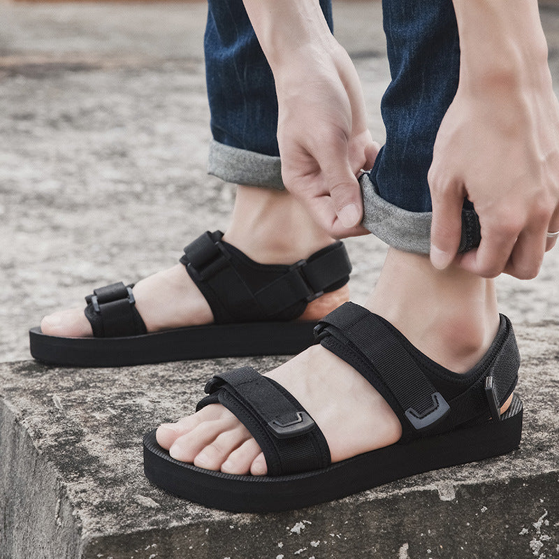 Extra-large men's summer sandals, beach shoes in a simple open-toe design