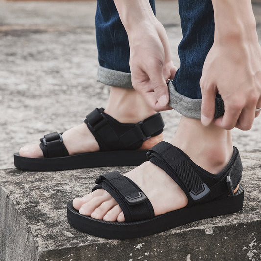 Extra-large men's summer sandals, beach shoes in a simple open-toe design