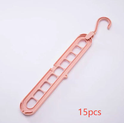 9-hole clothes hanger organizer, space-saving hanger with multiple slots for hanging garments