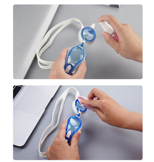 Antifogging agent defogging liquid for swimming glasses, goggles, and non-fogging helmets