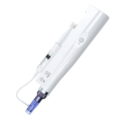 Rechargeable handheld portable electric microneedle skincare instrument with compact design