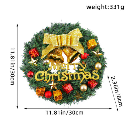 Christmas wreath decoration with festive greenery and ornaments