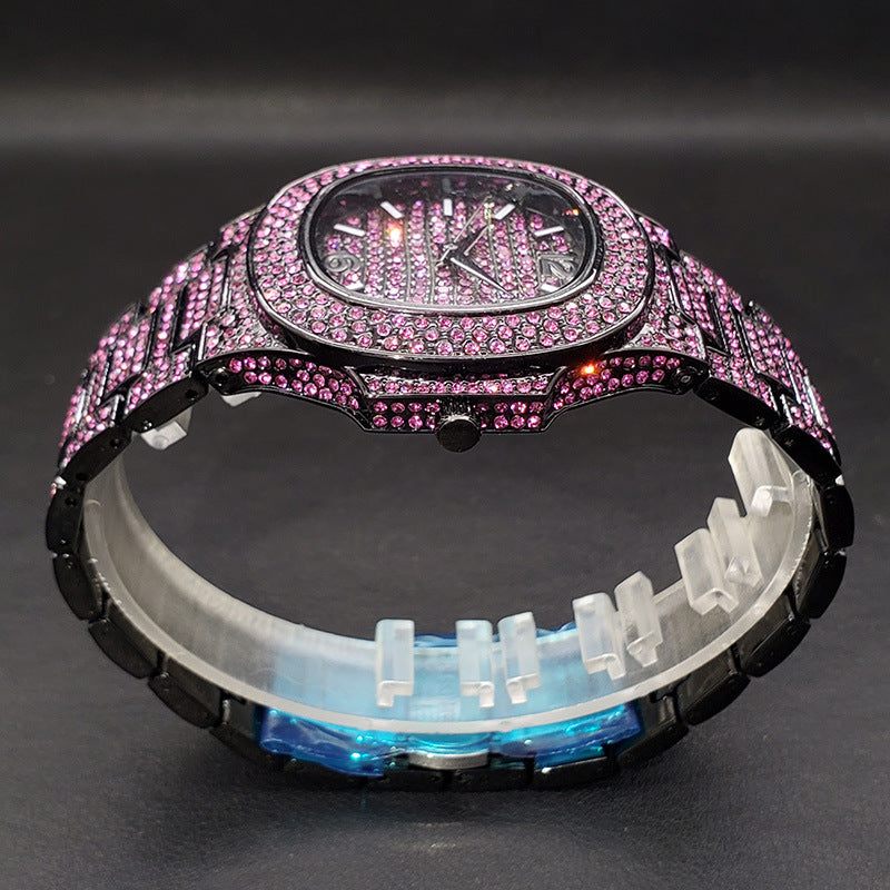 Full diamond rap hip hop watch with sparkling stones and bold luxury design by My Store