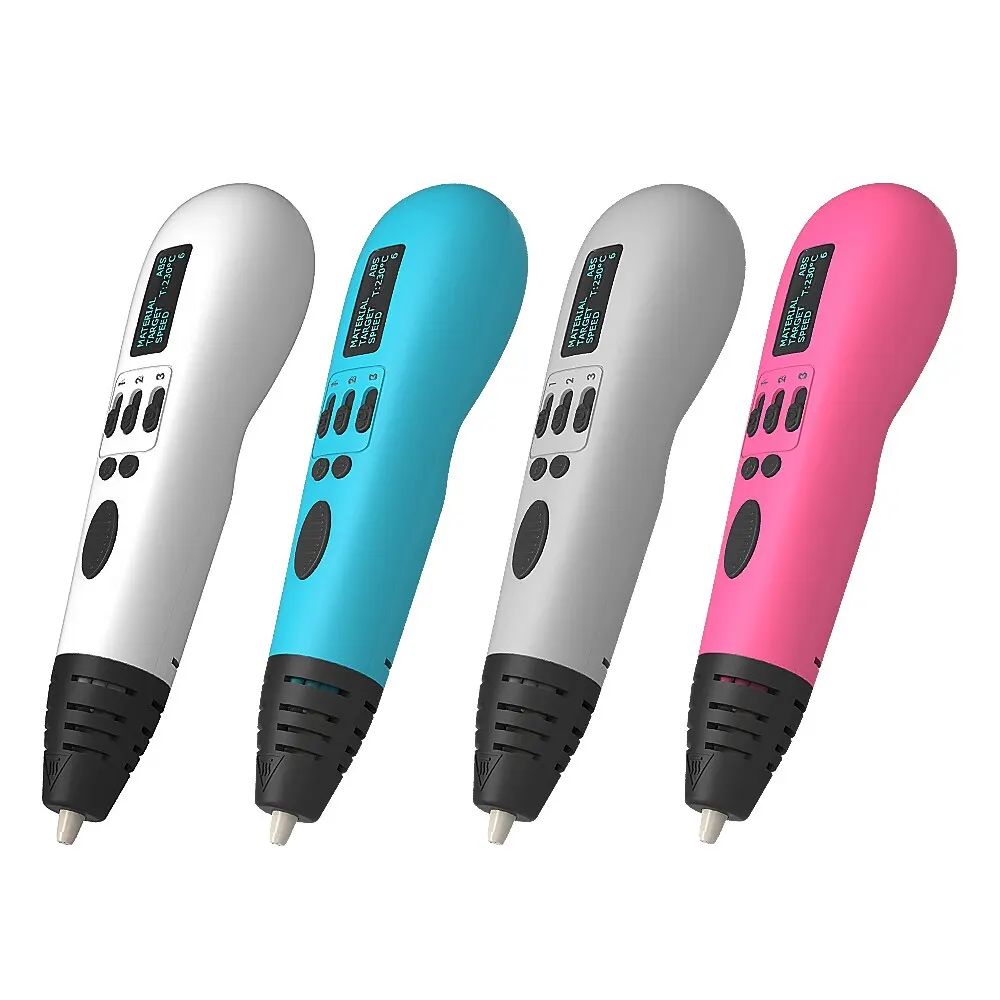 Multi-color 3D printing pen by My Store, shown with colorful filament and ergonomic handheld design