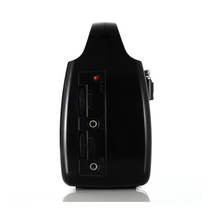 Supersonic portable radio with AM/FM/SW1-7 bands and built-in torch light, showing the radio with control buttons and antenna.