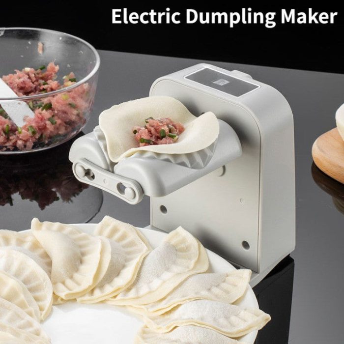 Automatic electric dumpling maker machine for easy kitchen and household dumpling preparation