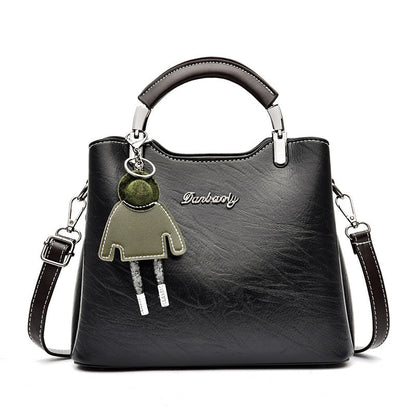 Simple retro small handbag for women in a compact, classic design