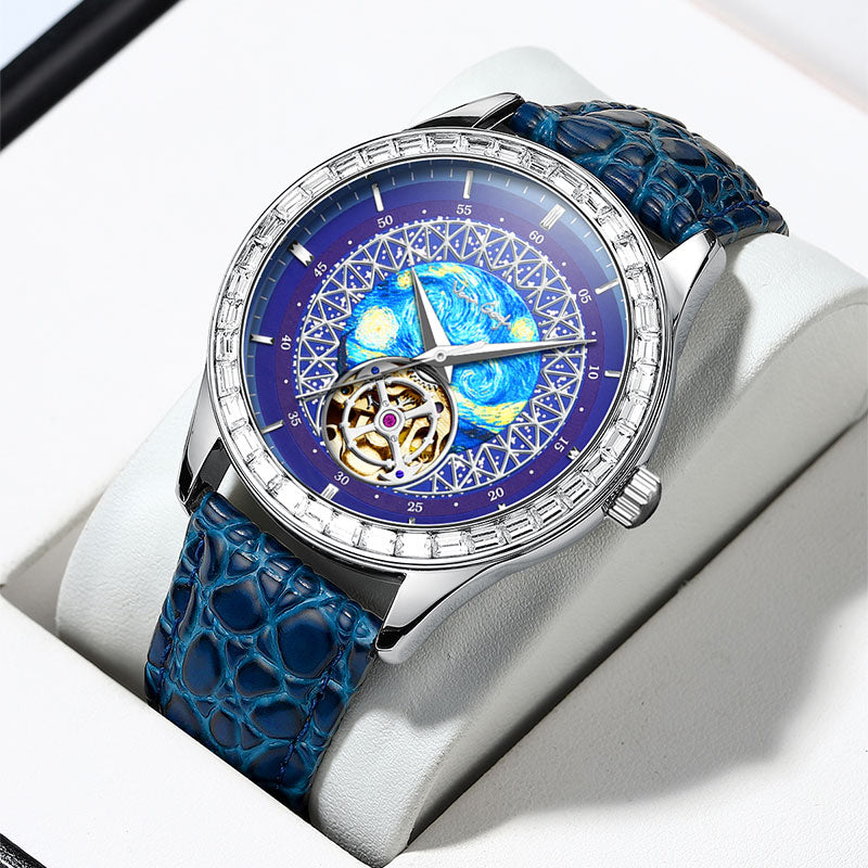 VAN GOGH Automatic Mechanical men's watch from the Artist Compass Series, showing a detailed analog dial