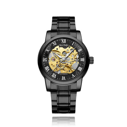 VAN GOGH men's mechanical movement watch with classic analog dial and visible mechanical detailing