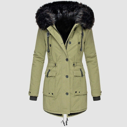 Women's winter fleece-lined thickened cotton padded clothing by My Store