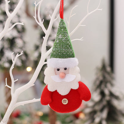 Christmas tree cartoon doll pendant Christmas decoration in festive character design