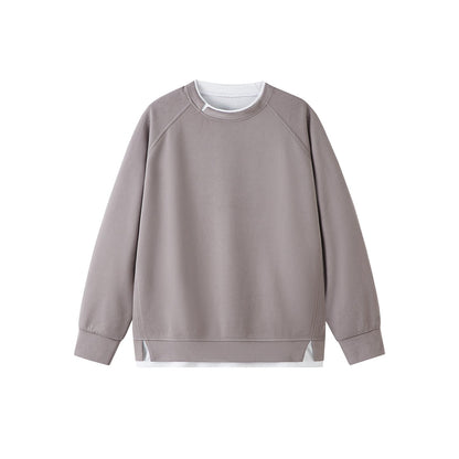 Women's spliced crew-neck pullover top by My Store in a casual color-block design