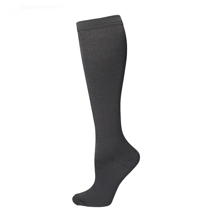 Women's calf-length compression socks in a simple solid-color design